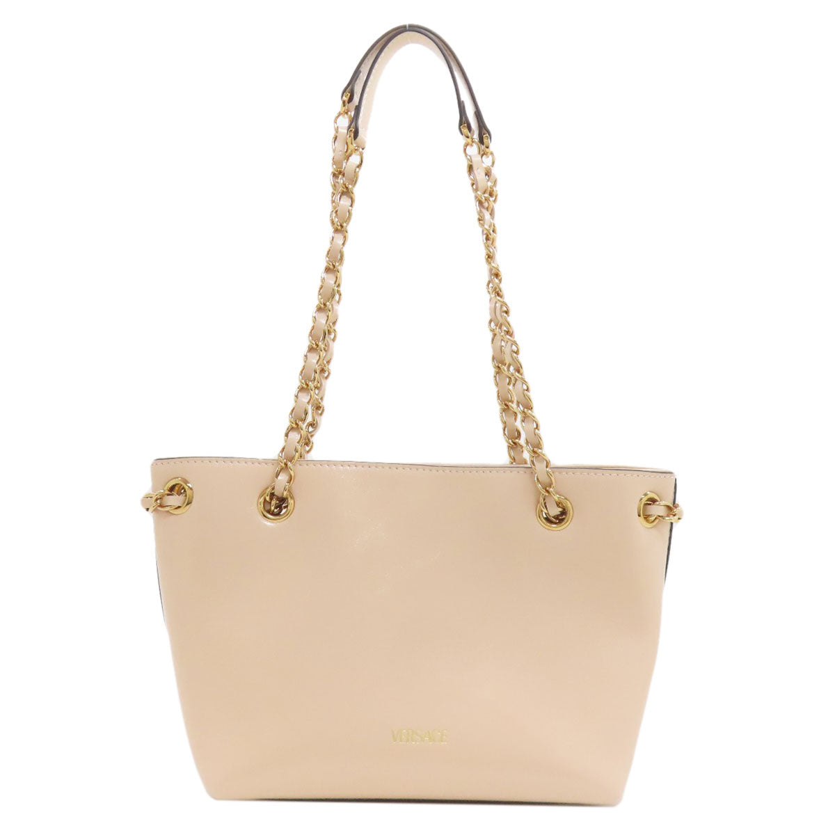 VERSACE logo Handbag Calf Ladies [Used]
