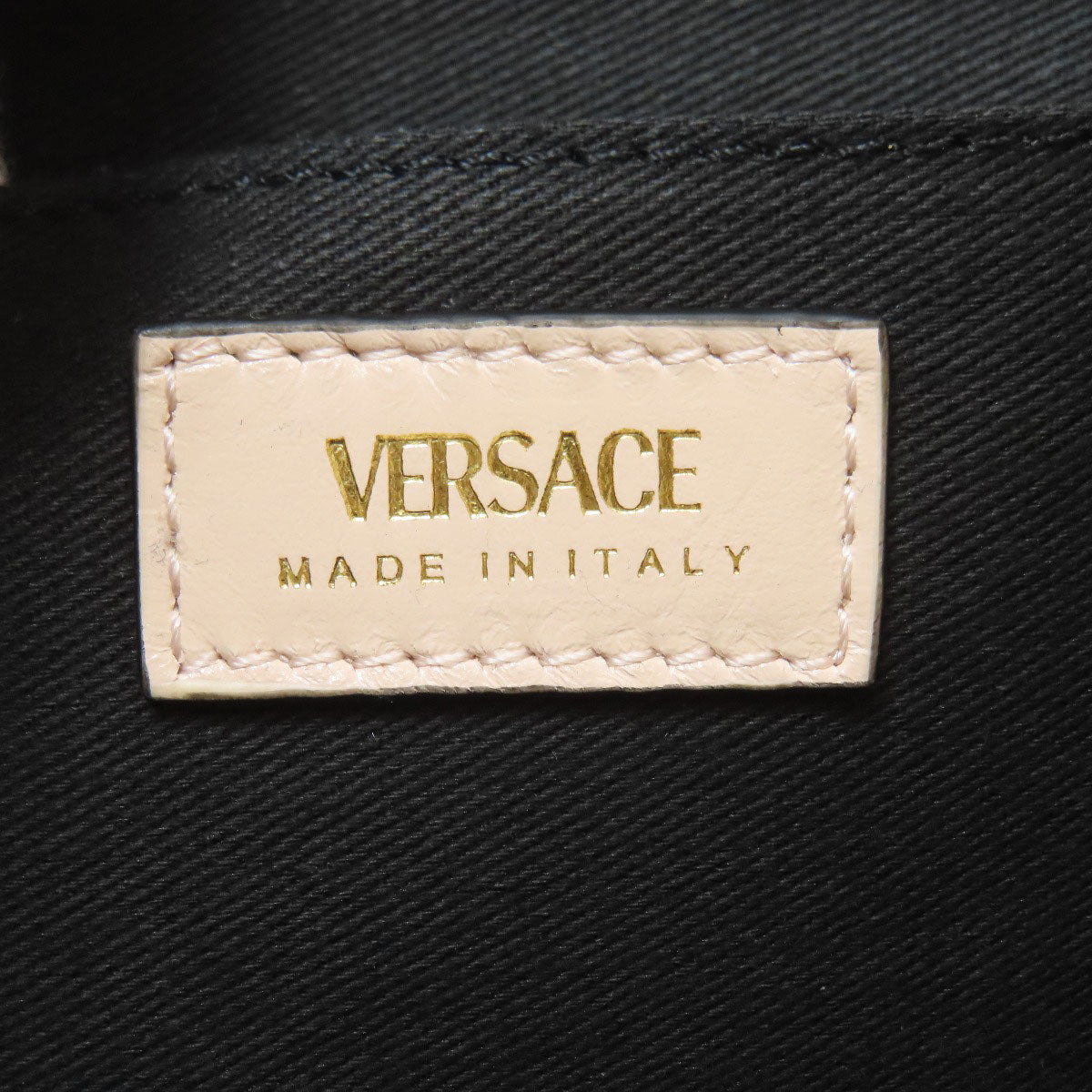 VERSACE logo Handbag Calf Ladies [Used]