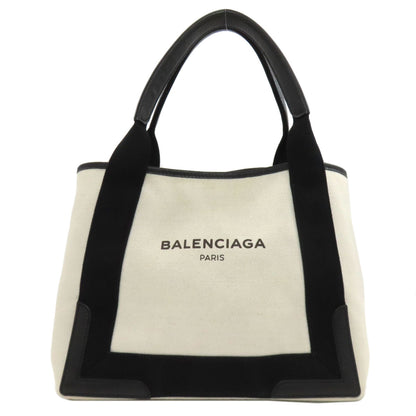 BALENCIAGA 339933 NAVY CABAS Handbag Canvas Ladies [Used]