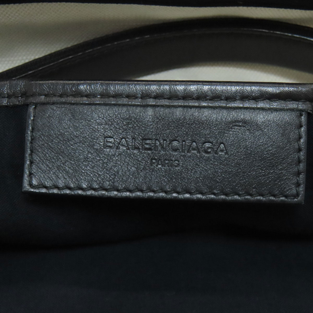 BALENCIAGA 339933 NAVY CABAS Handbag Canvas Ladies [Used]