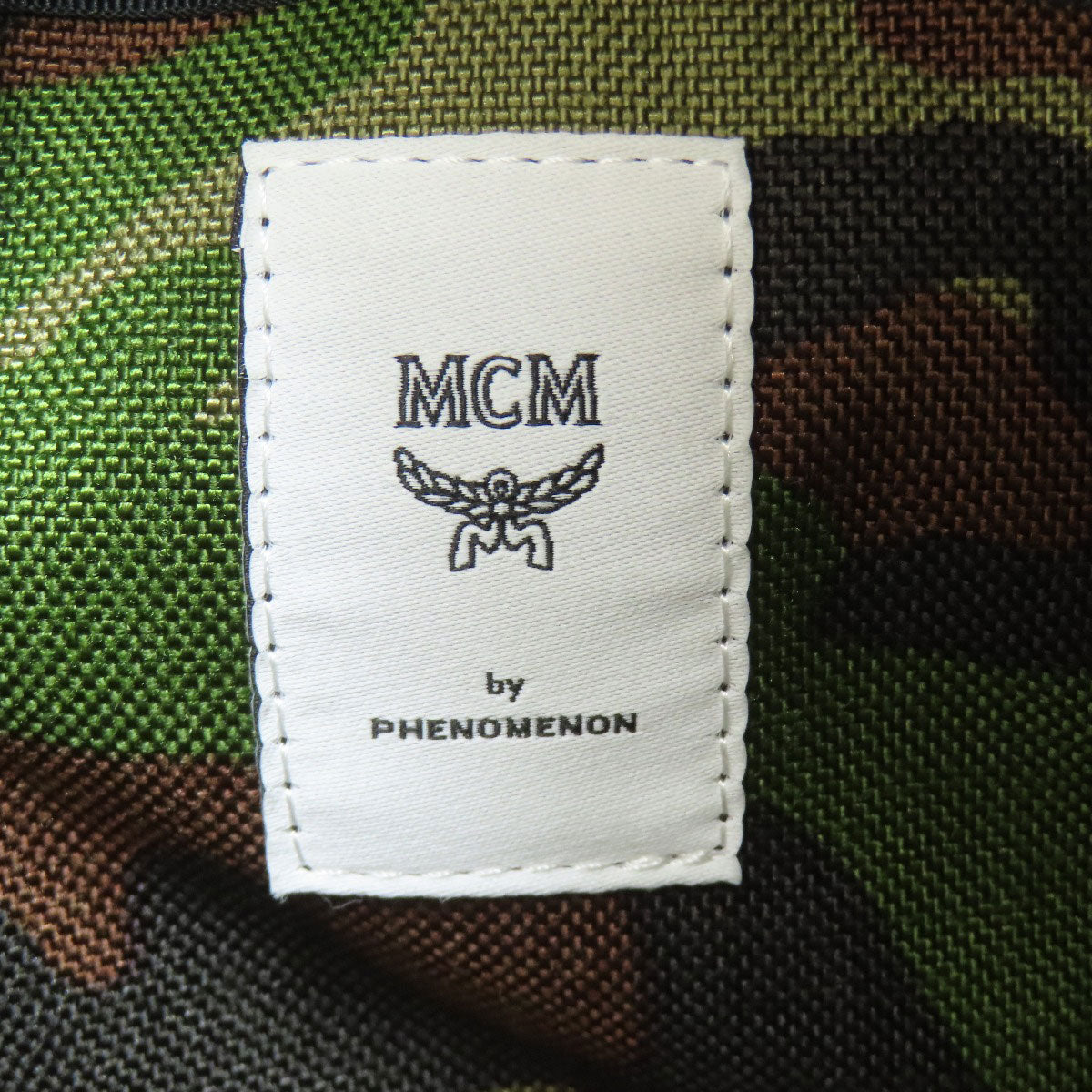 MCM Camouflage pattern Tote Bag Canvas LeatherLadies [Used]