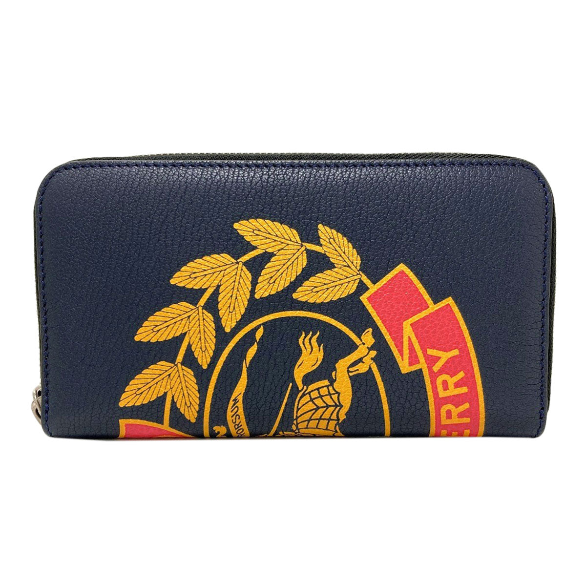 BURBERRY Logo motif Long wallet (with coin pocket) Leather Ladies [Used]