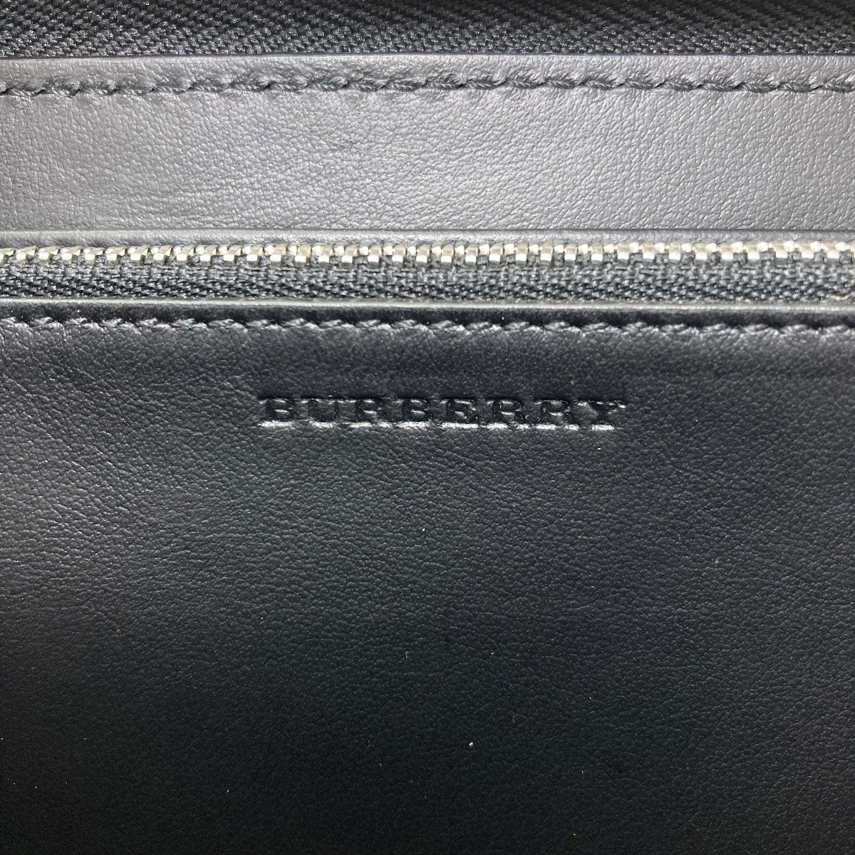BURBERRY Logo motif Long wallet (with coin pocket) Leather Ladies [Used]