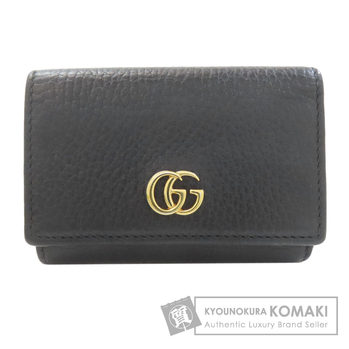 GUCCI 644407 GG Marmont Bifold Wallet with Coin Pocket Leather Ladies [Used]
