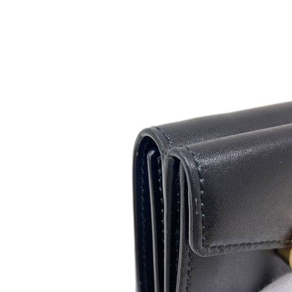FENDI F is Fendi Micro Trifold Wallet Bifold Wallet with Coin Pocket Calf Ladies [Used]