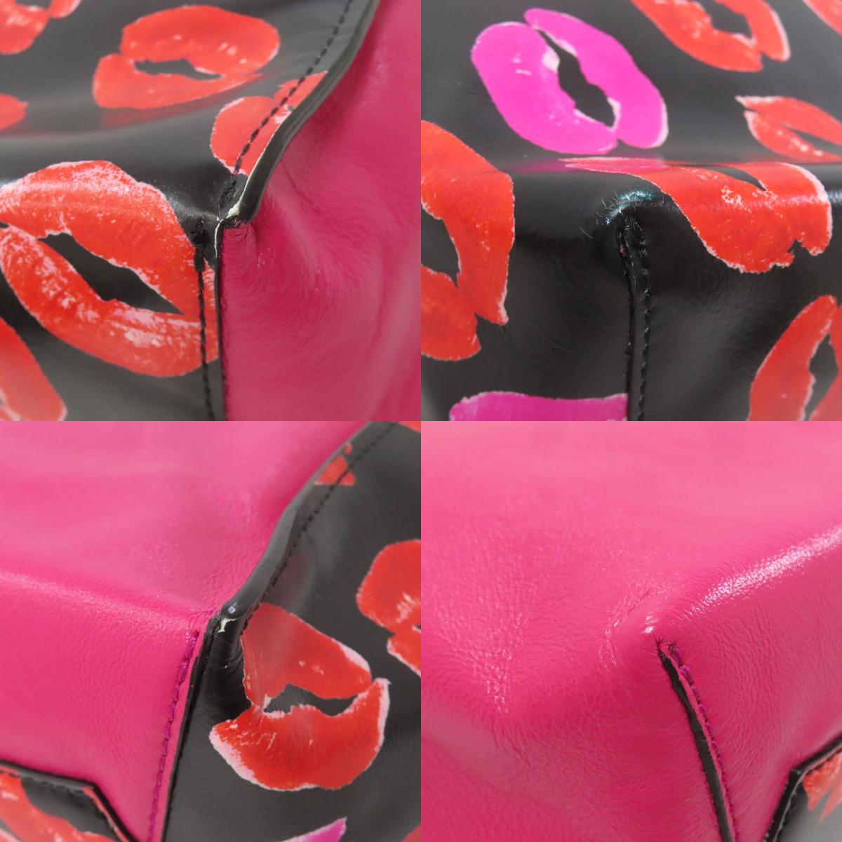 MARNI Museeo Lip Pattern 2WAY Handbag Leather Ladies [Used]