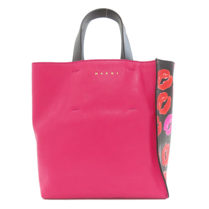MARNI Museeo Lip Pattern 2WAY Handbag Leather Ladies [Used]
