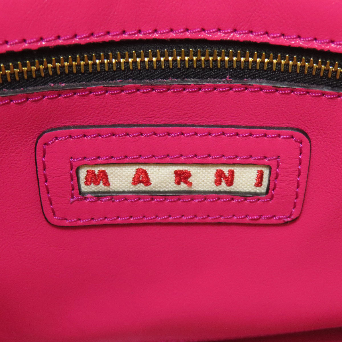 MARNI Museeo Lip Pattern 2WAY Handbag Leather Ladies [Used]