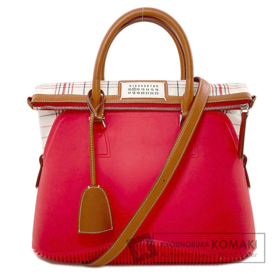 MaisonMargiela 5AC 2WAY Handbag Rubber Leather & canvasLadies [Used]