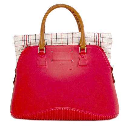 MaisonMargiela 5AC 2WAY Handbag Rubber Leather & canvasLadies [Used]