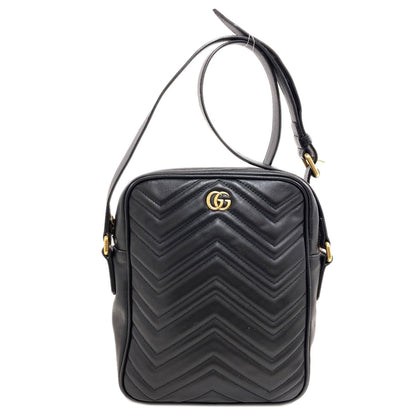 GUCCI 523365 GG Marmont Double G Shoulder Bag Leather Ladies [Used]