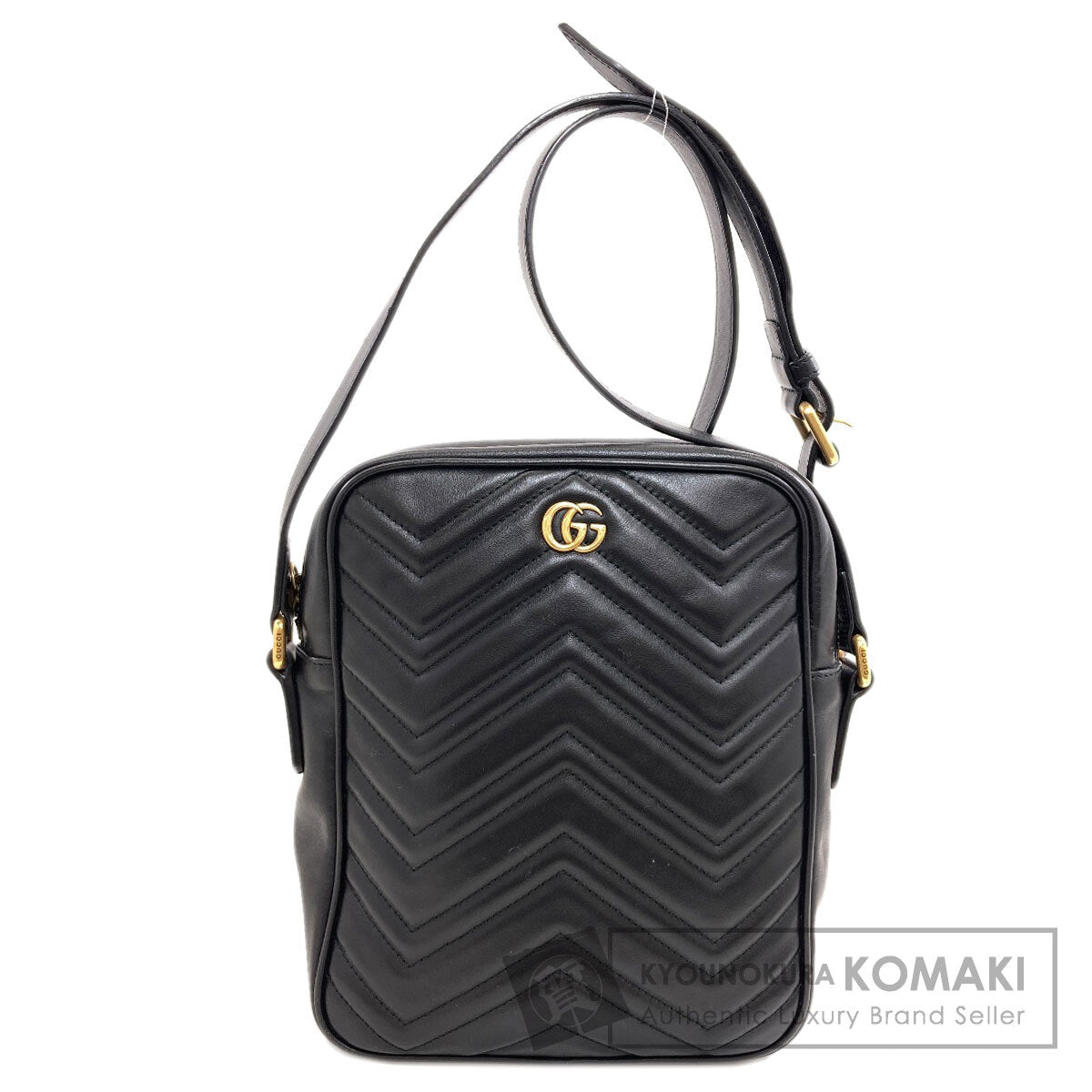 GUCCI 523365 GG Marmont Double G Shoulder Bag Leather Ladies [Used]