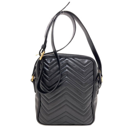 GUCCI 523365 GG Marmont Double G Shoulder Bag Leather Ladies [Used]