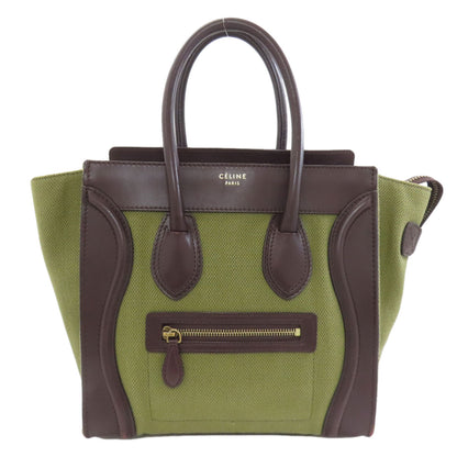 CELINE Luggage micro Handbag Canvas LeatherLadies [Used]