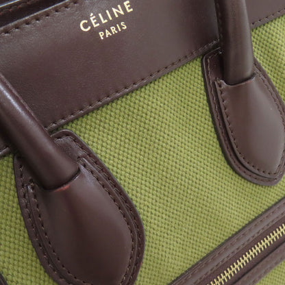CELINE Luggage micro Handbag Canvas LeatherLadies [Used]