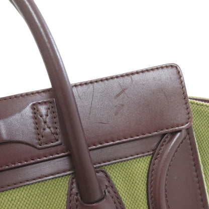 CELINE Luggage micro Handbag Canvas LeatherLadies [Used]