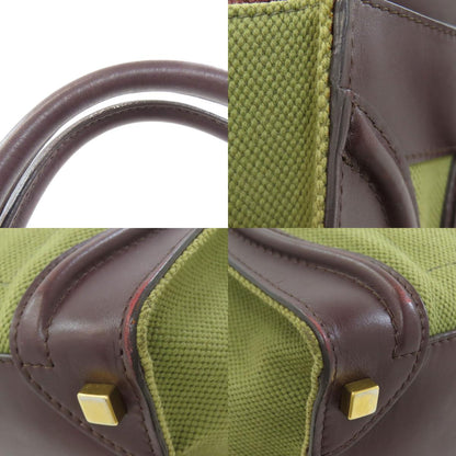 CELINE Luggage micro Handbag Canvas LeatherLadies [Used]