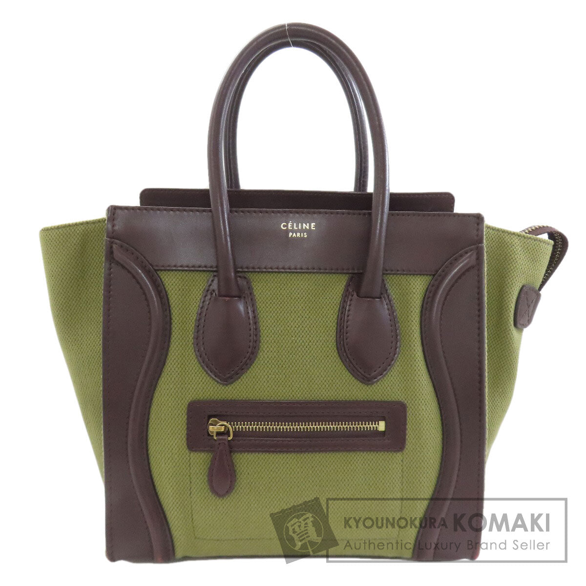 CELINE Luggage micro Handbag Canvas LeatherLadies [Used]