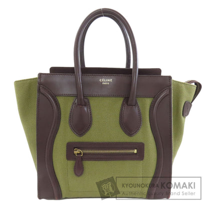 CELINE Luggage micro Handbag Canvas LeatherLadies [Used]