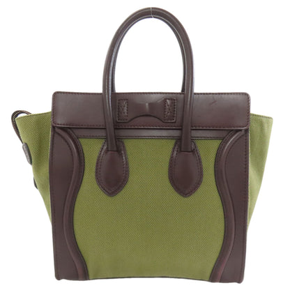 CELINE Luggage micro Handbag Canvas LeatherLadies [Used]