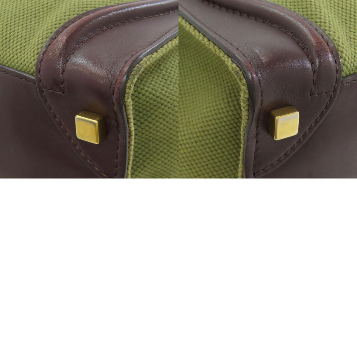 CELINE Luggage micro Handbag Canvas LeatherLadies [Used]