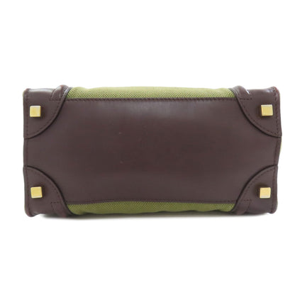 CELINE Luggage micro Handbag Canvas LeatherLadies [Used]