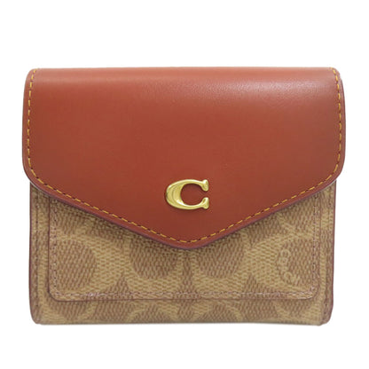 COACH C2329 Signature Bifold Wallet with Coin Pocket PVC LeatherLadies [Used]