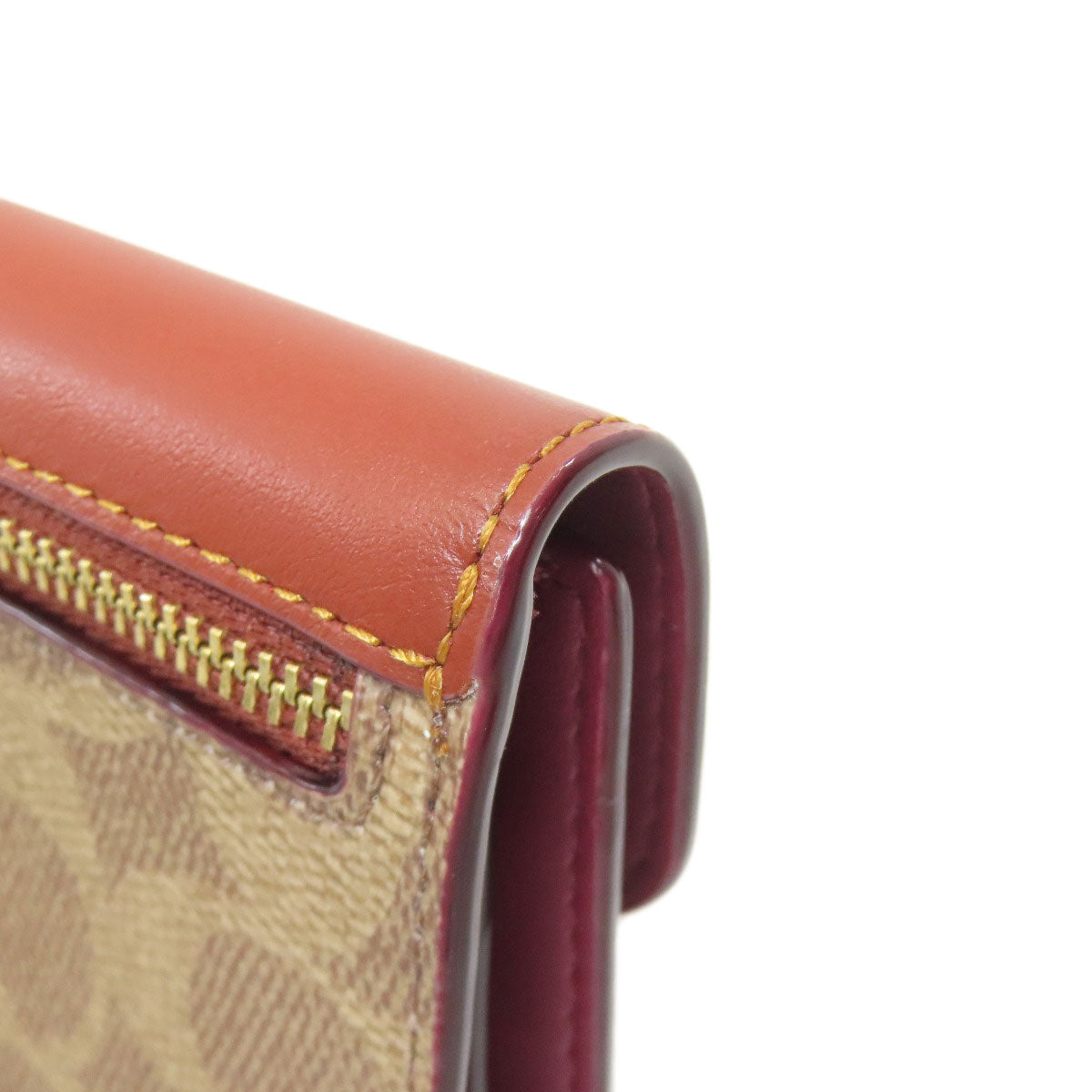 COACH C2329 Signature Bifold Wallet with Coin Pocket PVC LeatherLadies [Used]