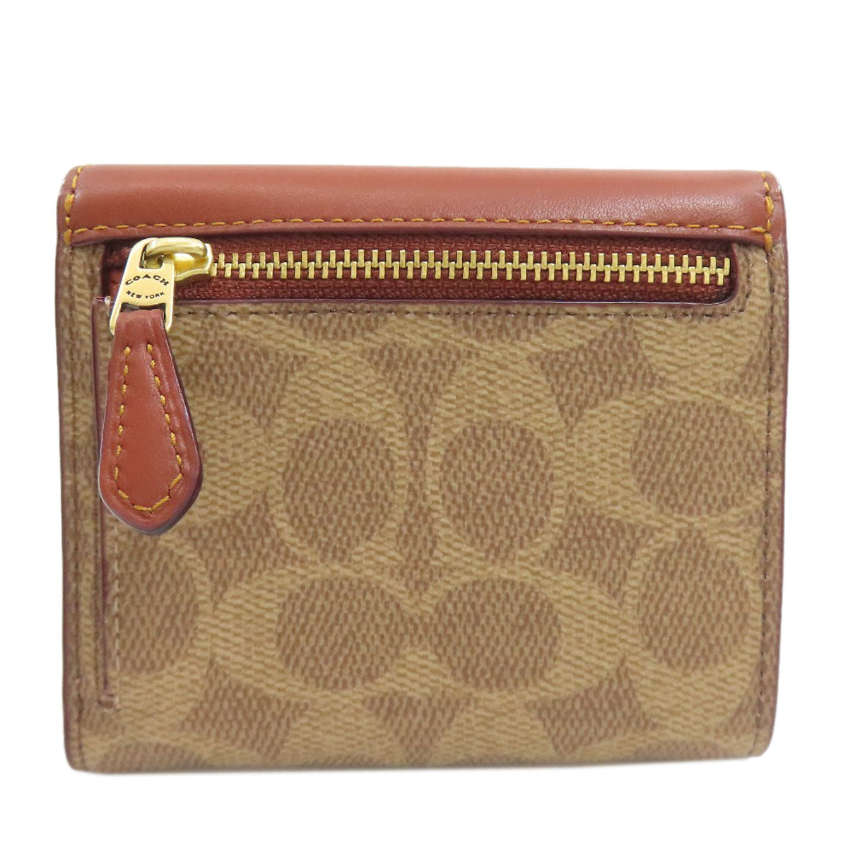 COACH C2329 Signature Bifold Wallet with Coin Pocket PVC LeatherLadies [Used]