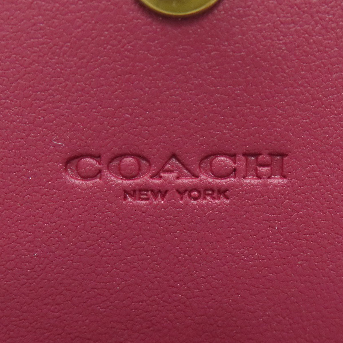 COACH C2329 Signature Bifold Wallet with Coin Pocket PVC LeatherLadies [Used]