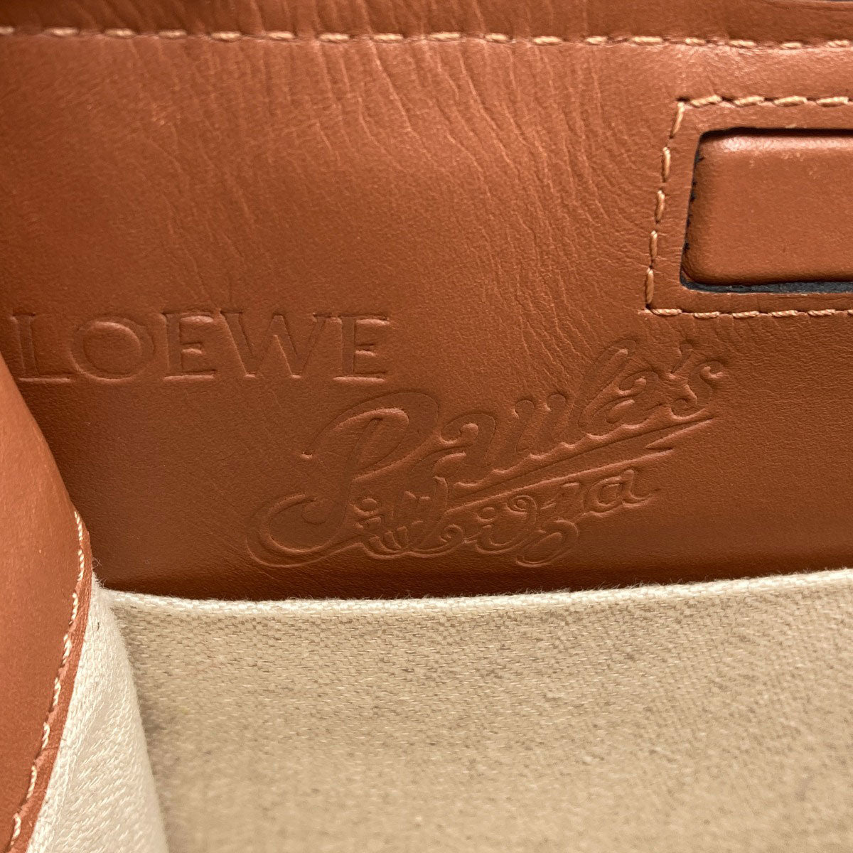 LOEWE Paula's Ibiza Cushion Tote Tote Bag Canvas LeatherLadies [Used]