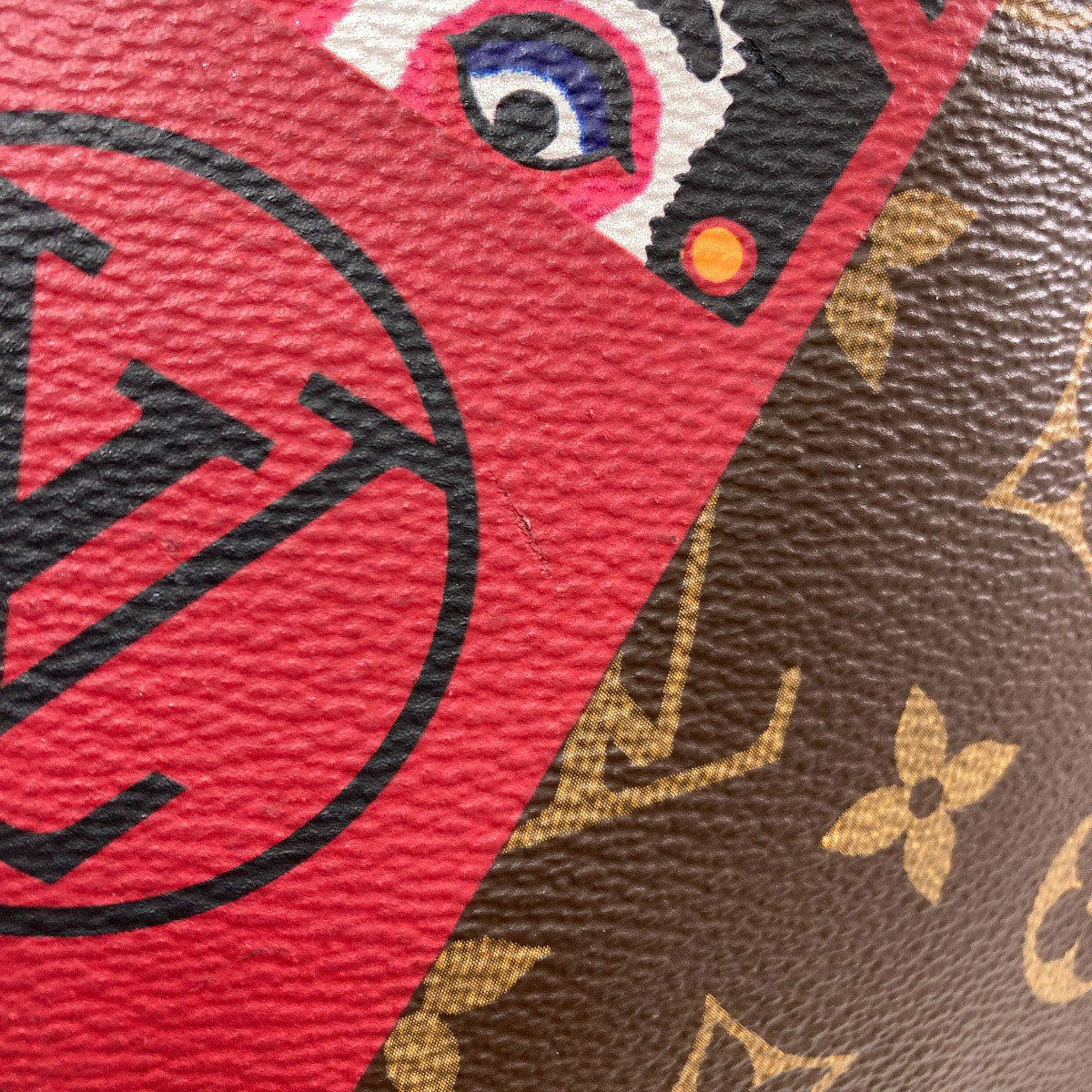 LOUIS VUITTON M43499 Neverfull MM Kansai Yamamoto Collaboration Daruma Kabuki Tote Bag Monogram canvas Ladies [Used]