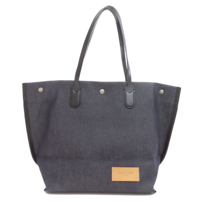 Longchamp Essential Shopping Bag Tote Bag Canvas Ladies [Used]