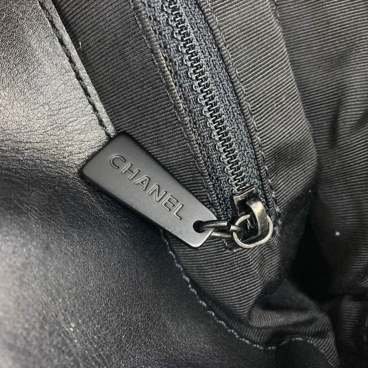 CHANEL logo Tote Bag Calf Ladies [Used]