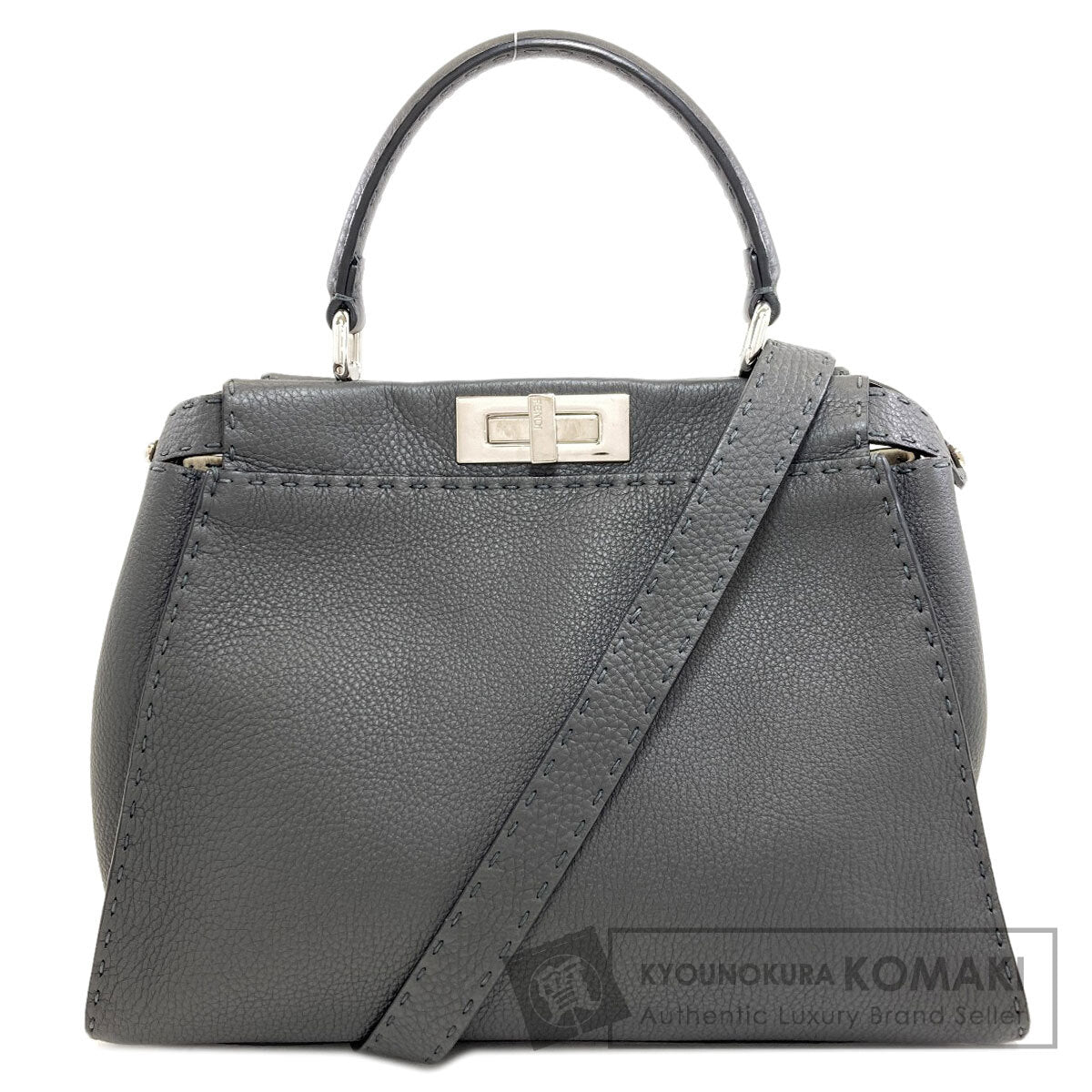 FENDI Peekaboo Medium Selleria 2WAY Handbag Calf Ladies [Used]