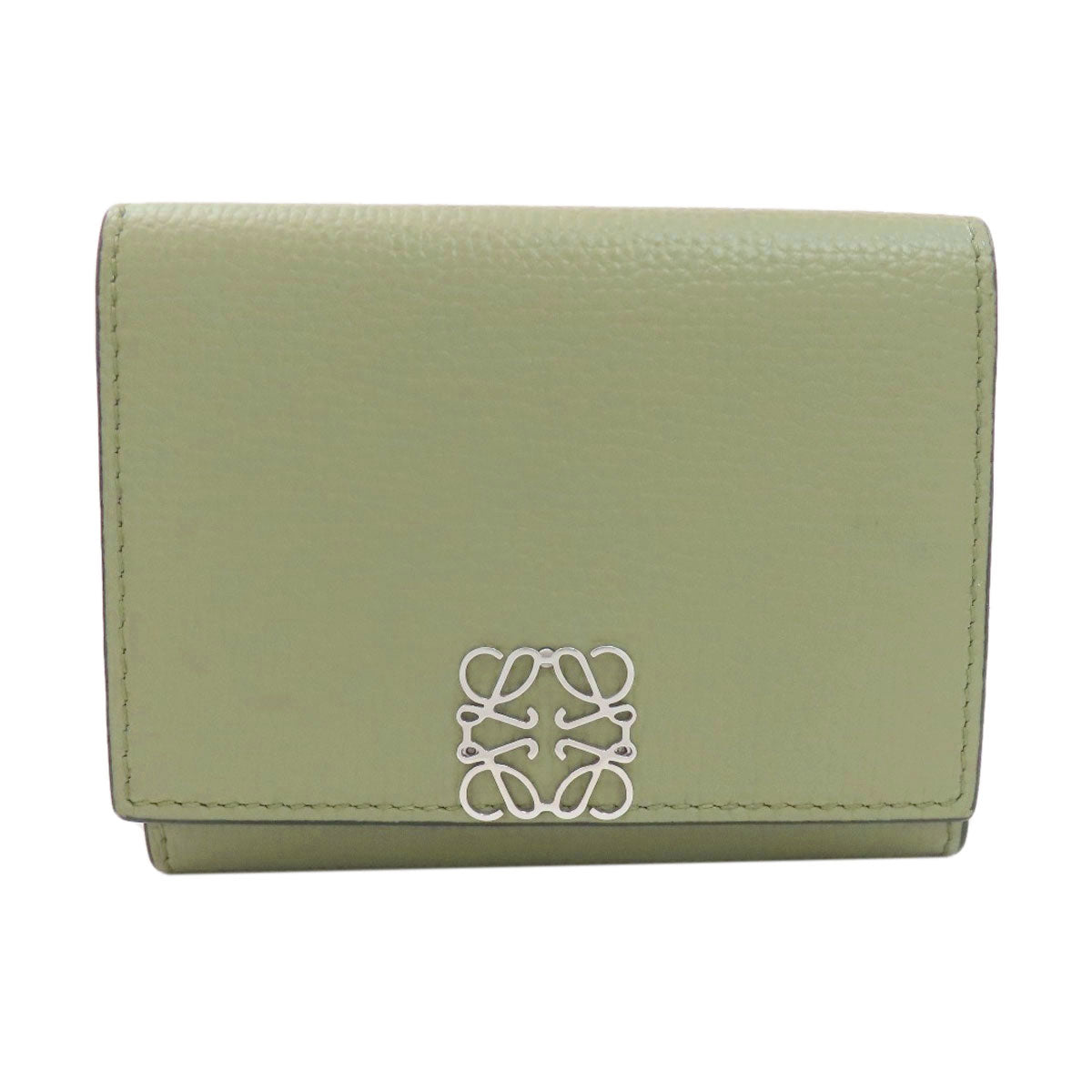 LOEWE Anagram Trifold Wallet Bifold Wallet with Coin Pocket Leather Ladies [Used]