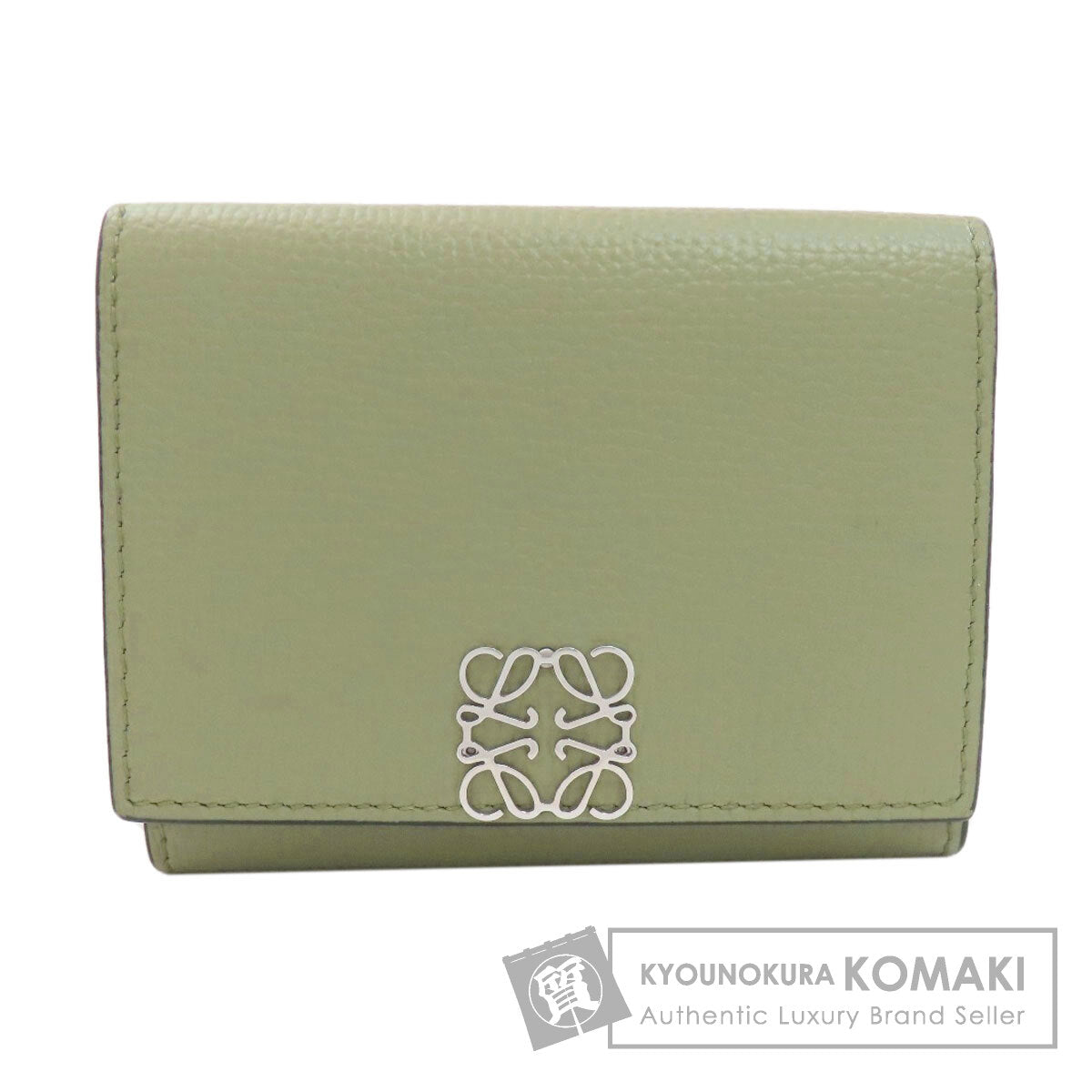 LOEWE Anagram Trifold Wallet Bifold Wallet with Coin Pocket Leather Ladies [Used]