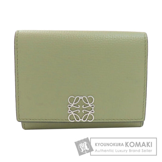 LOEWE Anagram Trifold Wallet Bifold Wallet with Coin Pocket Leather Ladies [Used]