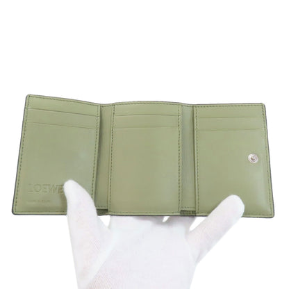 LOEWE Anagram Trifold Wallet Bifold Wallet with Coin Pocket Leather Ladies [Used]