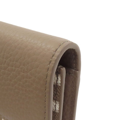 BALLY logo Bifold Wallet with Coin Pocket Leather Ladies [Used]
