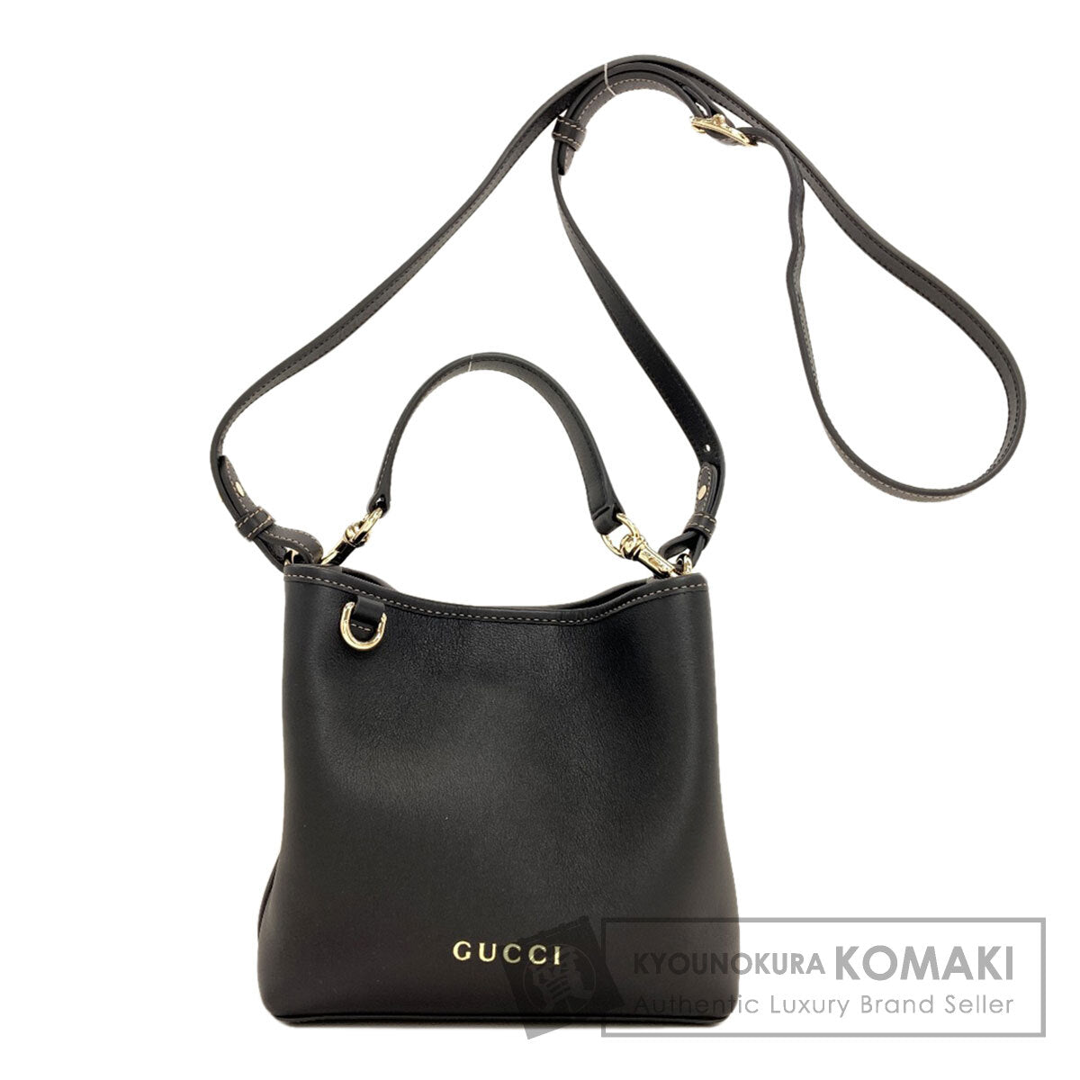 GUCCI 815118 Long Shoulder Small Bucket Bag (2-Way) Shoulder Bag Calf Ladies [Used]