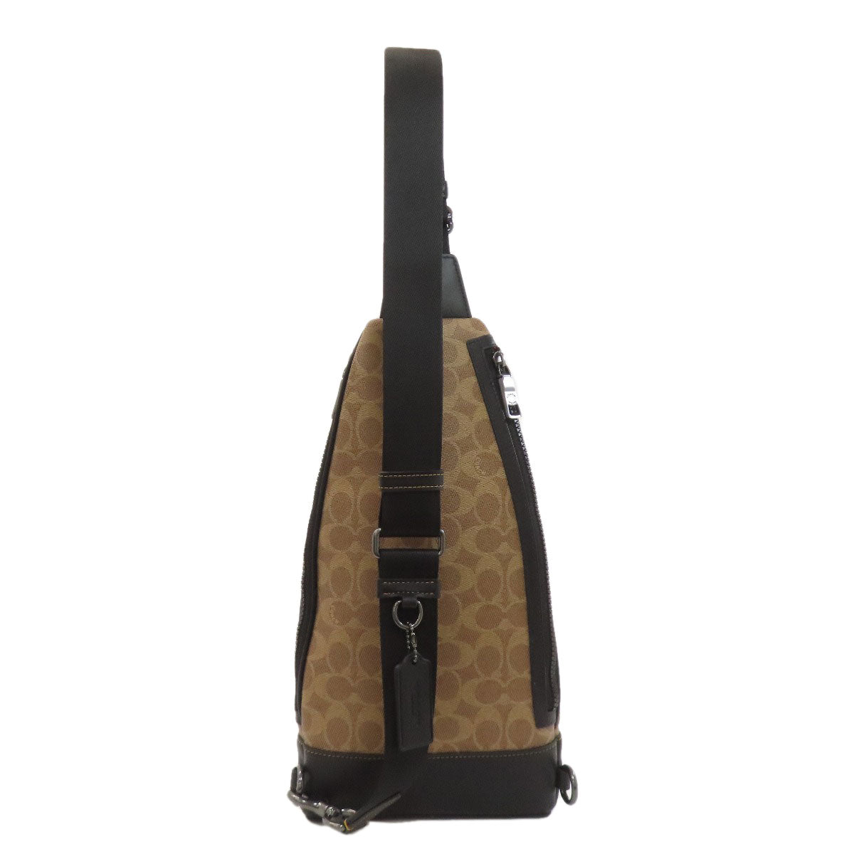 COACH CY801 Dominic Sling Pack Signature body bag PVC LeatherLadies [Used]