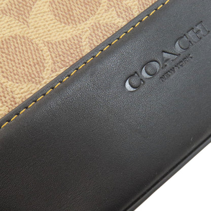 COACH CY801 Dominic Sling Pack Signature body bag PVC LeatherLadies [Used]