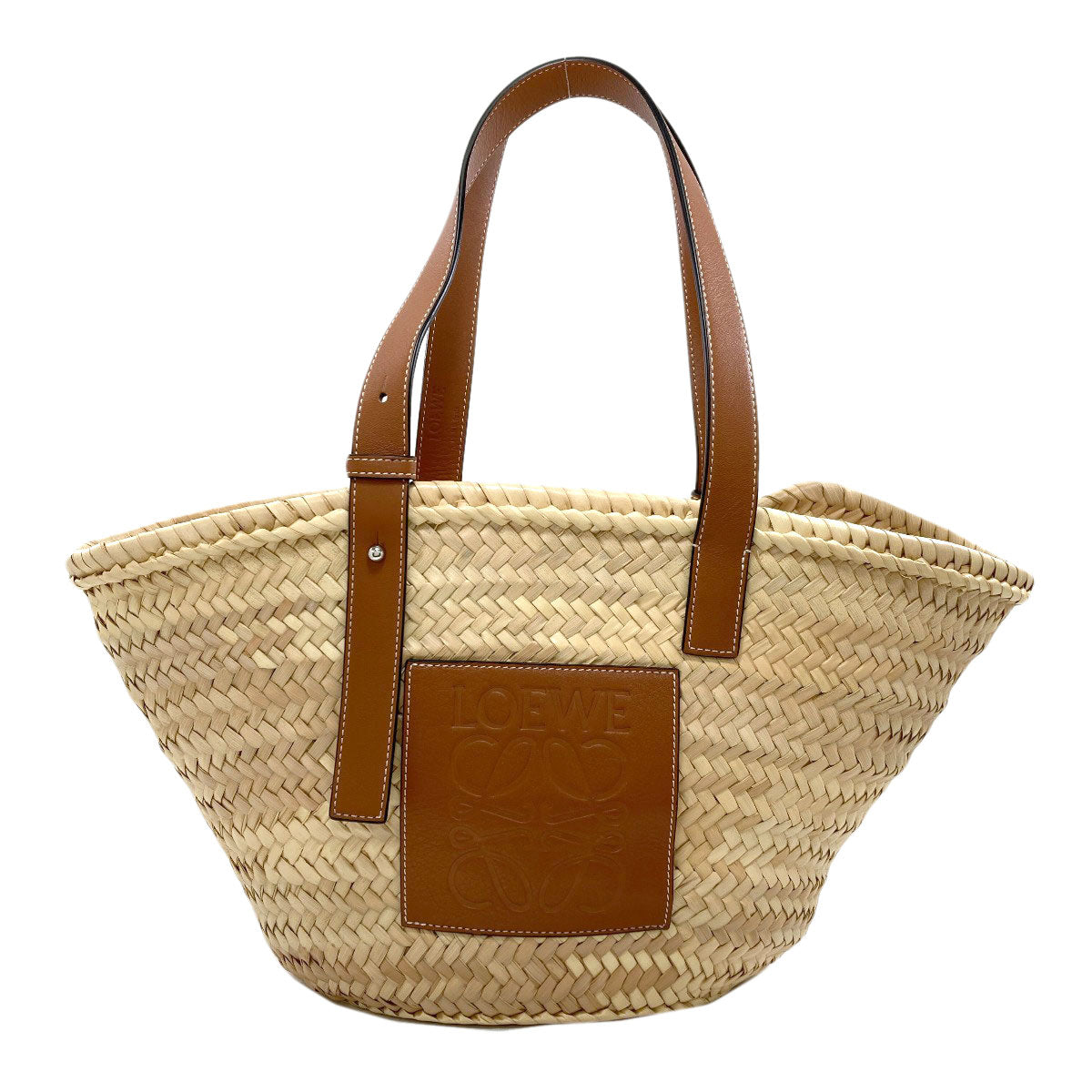 LOEWE Basket bag medium Tote Bag Raffia CalfLadies [Used]