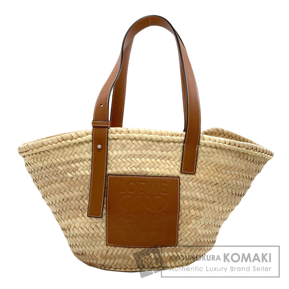 LOEWE Basket bag medium Tote Bag Raffia CalfLadies [Used]