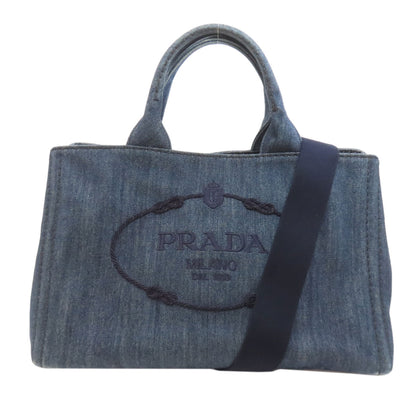 PRADA Canapa 2WAY Handbag Denim Ladies [Used]
