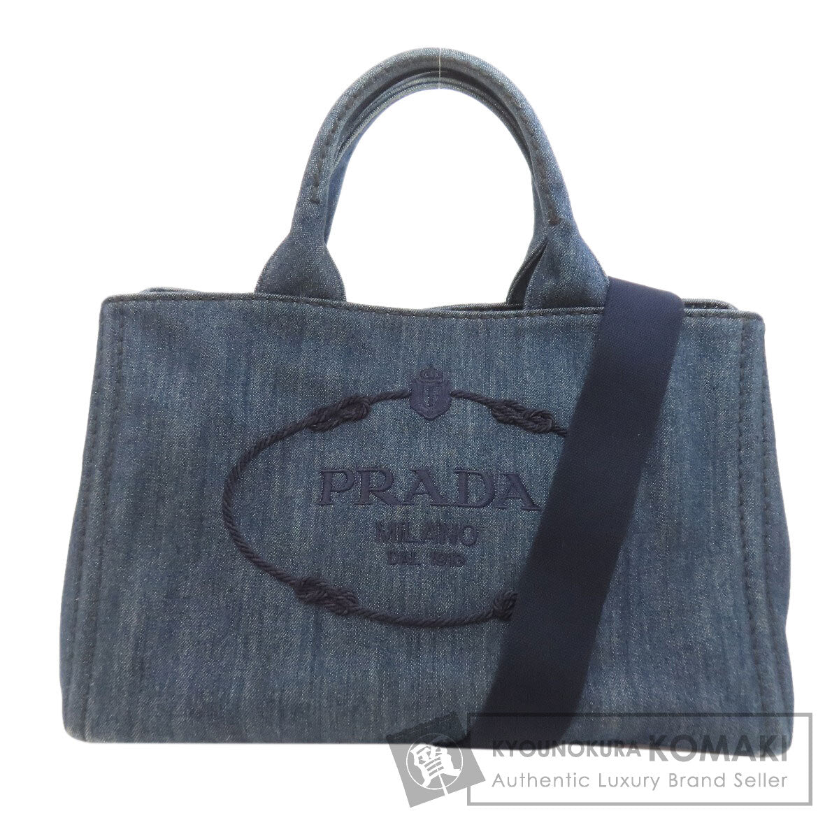 PRADA Canapa 2WAY Handbag Denim Ladies [Used]