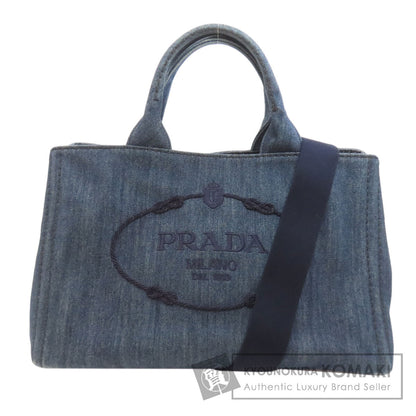 PRADA Canapa 2WAY Handbag Denim Ladies [Used]
