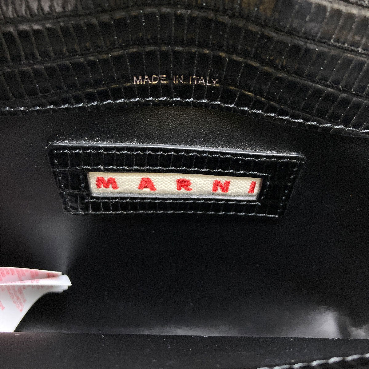 MARNI Trunk Reverse Embossed Shoulder Bag Leather Ladies [Used]
