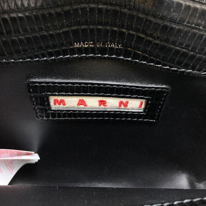 MARNI Trunk Reverse Embossed Shoulder Bag Leather Ladies [Used]
